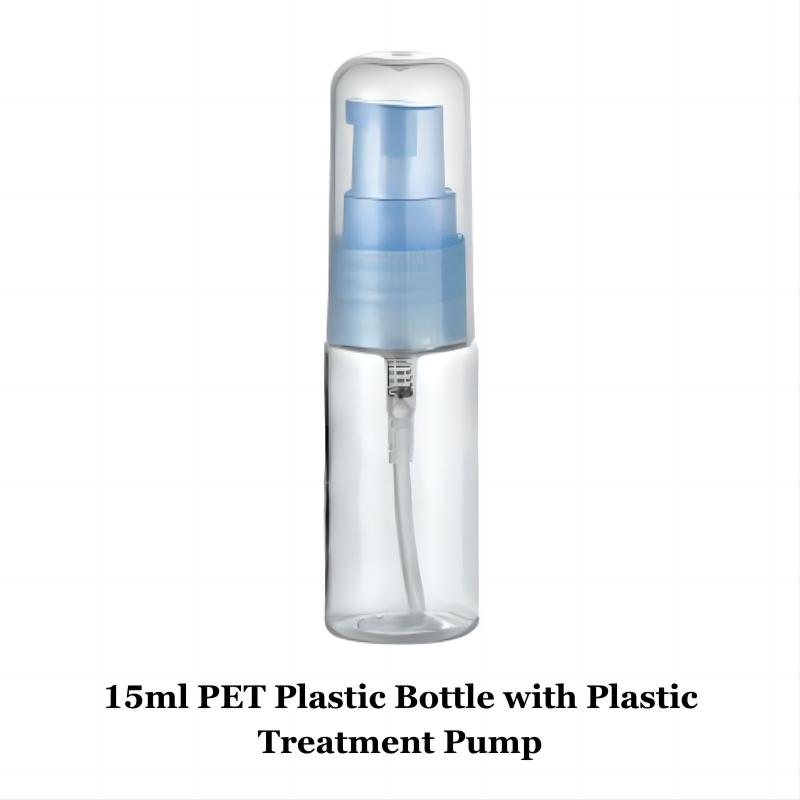 15ml 30ml 40ml 50ml 60ml PET Plastic Bottles with Pump Sprayers or Plastic Caps