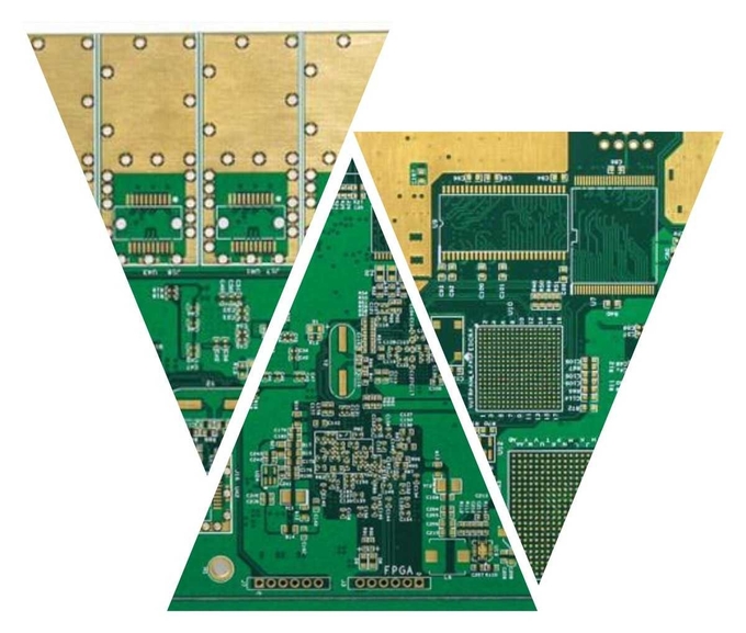 4 Layer HDI Printed Circuit Boards 1.6mm Green Solder Mask 3mil