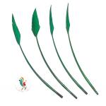 Dyed Arrow Head Striped Turkey Feather Quill with Silk Screen Printing