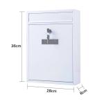 Wall Mount Lockable Modern Outdoor Galvanized Metal Mailbox Letterbox