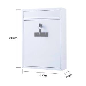 Quality Wall Mount Lockable Modern Outdoor Galvanized Metal Mailbox Letterbox wholesale