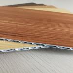 Light Weight Fireproof Wood Grain Aluminium Core Panel , Aluminium Advertising