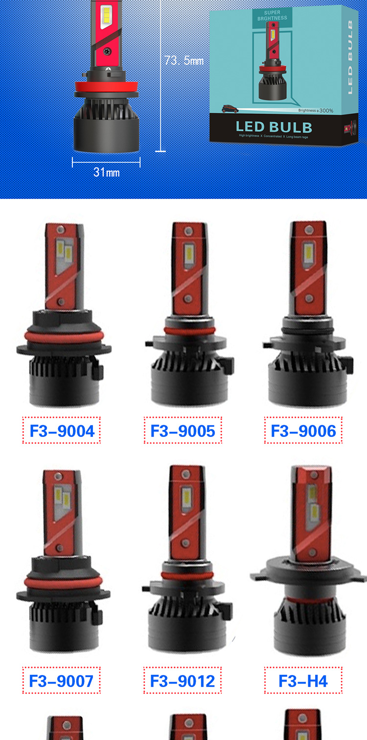 H4 10000 Lumen Super Bright Car Led Headlight Bulbs