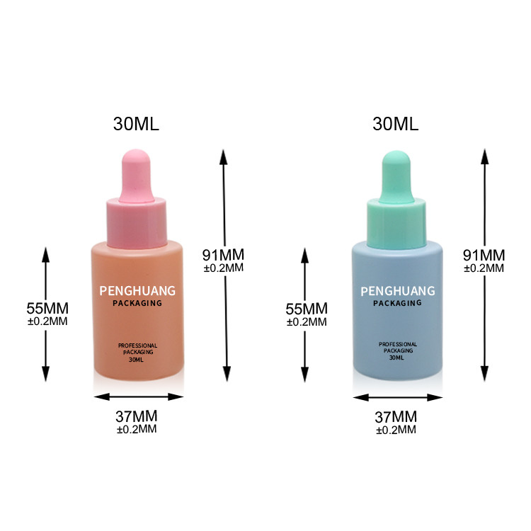 30ml 20ml Paint Color Essential Oil Dropper Bottles Glass Serum Bottles