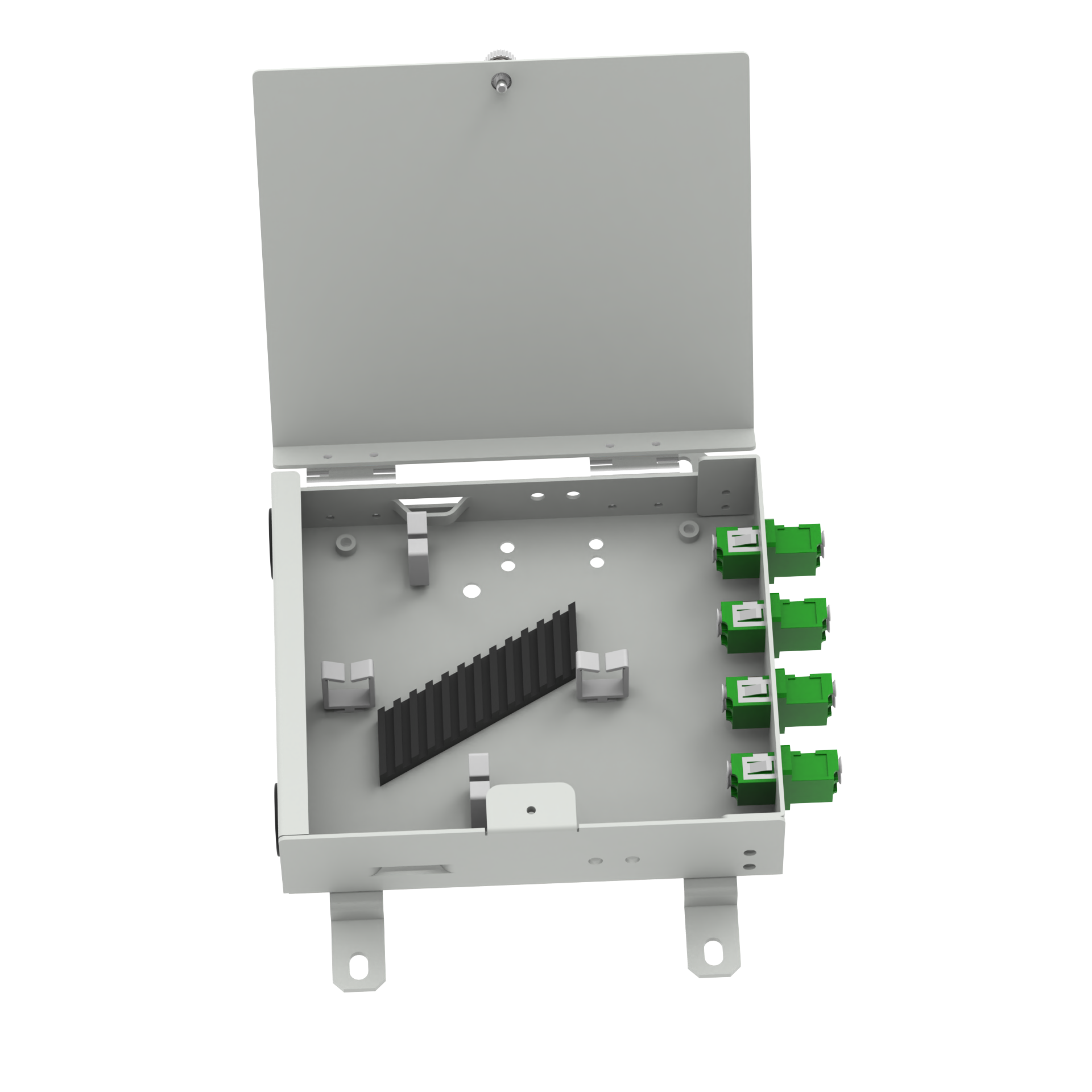 ODN Network FTTH Fiber Optic Distribution Box with 4 Cores LC APC Type