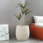 Long Lasting Frost Resistant Fiber Clay Planters Easy Cleaning