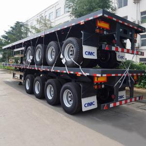 Quality WABCO Brake 80Ton 4 Axle 50mm JOST Flatbed Semi Trailer wholesale