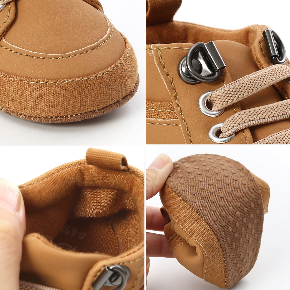 Wholesale fashion PU Leather ankle outdoor sports prewalker infant baby boots