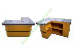 Powder Coated Grocery Store Checkout Counter With Aluminum Alloy Edge