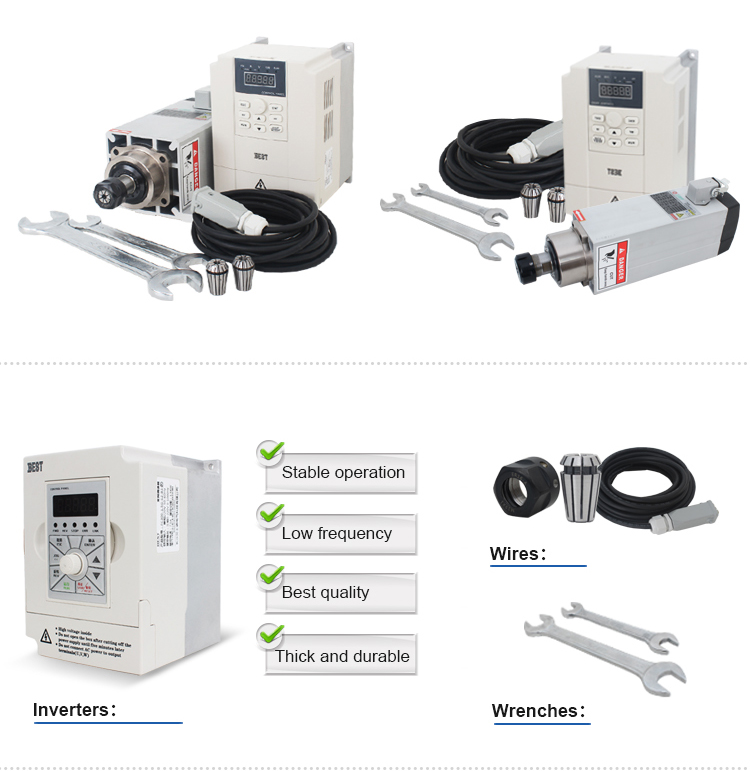 3.5kw Air Cooled Spindle ER25 Spindle 300Hz GDZ93*82-3.5kw with Maximum Torque 1.59Nm