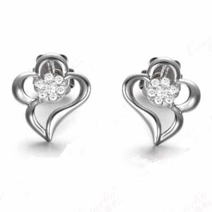 Quality High Quality White Gold 0.14 Carat Daimonds Stud Earrings for Women (GDE005) wholesale