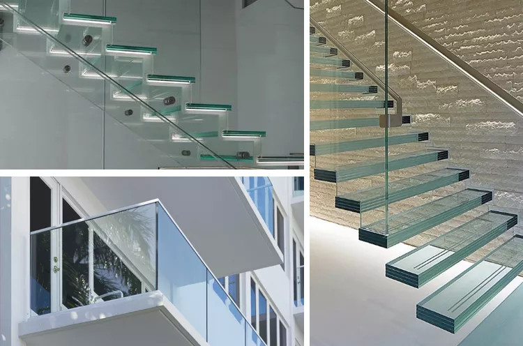 Low Iron Tempered Triple Laminated Glass Sheets For Building Wall 6.38mm 10.38mm