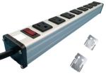 American Metal 8 Outlet Heavy Duty Power Strip , Multiple Power Outlet 125V 15A
