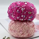 bling bling shining 2mm 3mm 4mm Metallic Sequin Glitter Knitting crochet cotton