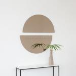 Elegant Design Silver Lenses Material Bathroom Mirror Wall Mount for Home