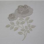Moisture Proof 200gsm Polyester Jacquard Knitting Fabric With Rose Pattern