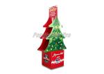 Light Duty Cardboard Floor Display Stands Stylish Christmas Tree Shaped