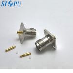 Female Flange Mount RF Coaxial TNC Connector for 2# Semi Rigid / Semi Flexible