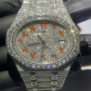 Quality Colourless Luxury Diamond Watch 20 carats Mens Diamond Watches 3EX wholesale