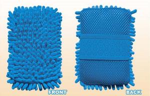 Quality Blue microfiber wash mitt Cleaning Tools in Kitchen for window / Door wholesale