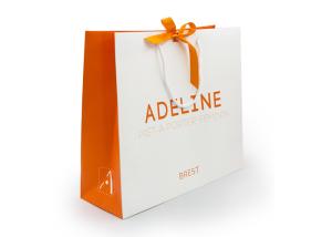 Quality Resealable Personalised Paper Bags / Coloured Paper Bags With Handles wholesale