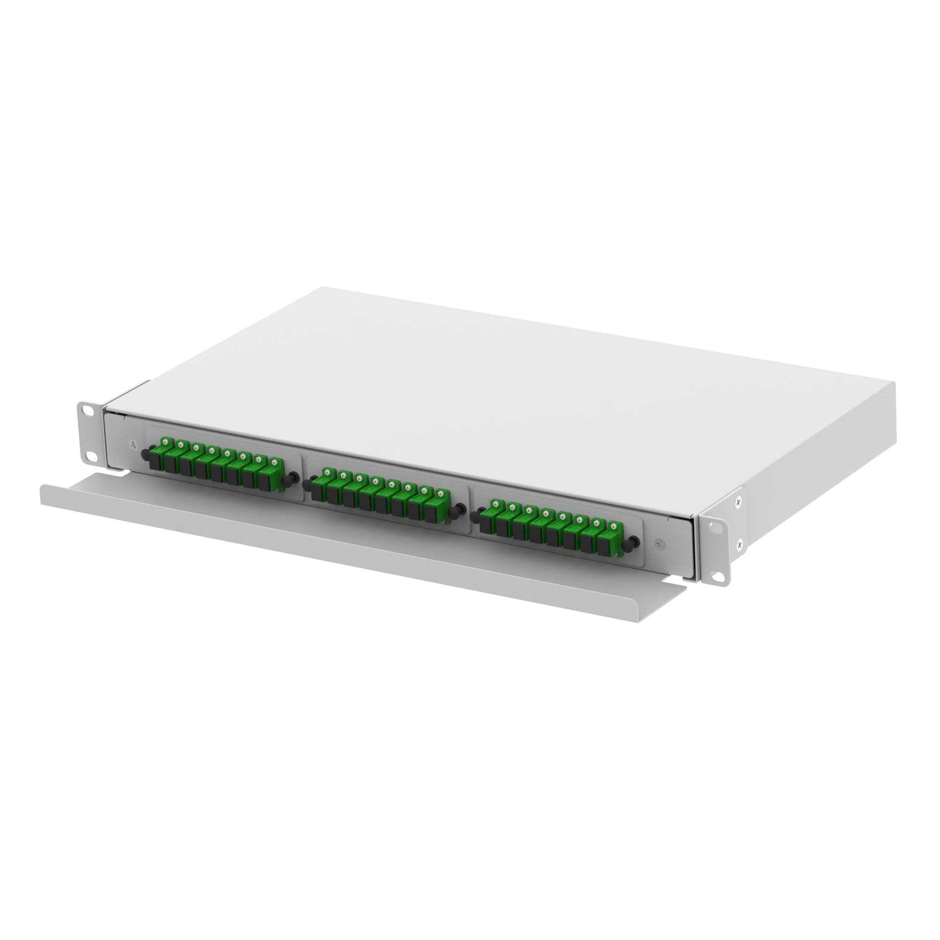 SC Type 1U 24 Port Optic Fiber Distribution Patchpanel for FTTX White and ' Choice