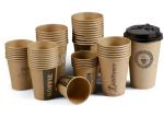 12OZ DISPOSSIBLE PAPER CUPS WITH LIDS FOR HOT DRINKS PROMOTIONAL PAPER COFFEE