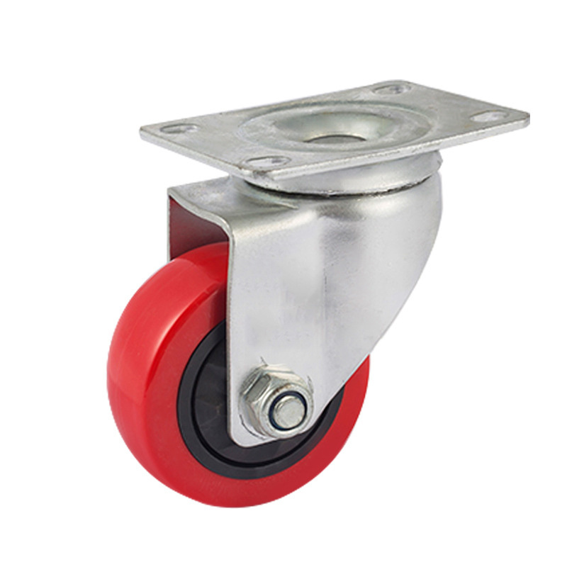 1.5inch 2inch Industry Single Bearing Red Plastic Wheel Castor