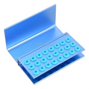 Quality Custom Orthodontic Accessory 24 Holes Dental Burs Holder With Silicone Block wholesale