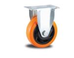 medium duty 3" rigid orange color PU caster double ball bearing , Rueda,