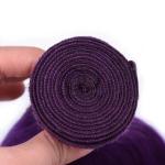 Purple Straight Remy Human Hair Bundles Sew In Weave Bundles Brazilian Bundle