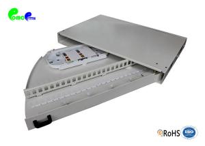 Quality 1U 24 Ports Optical Fiber Distribution Frame Rack Mounted Side Pull Grey Color wholesale