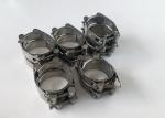 55-65MM Adjustable Double Bolt Band Heavy Duty Hose Clamps Stainless Steel