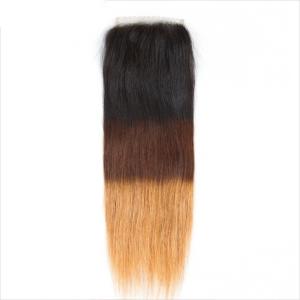 Quality No Shedding 4x4 Lace Closure Straight High Grade 4x4 Silk Base Closure wholesale