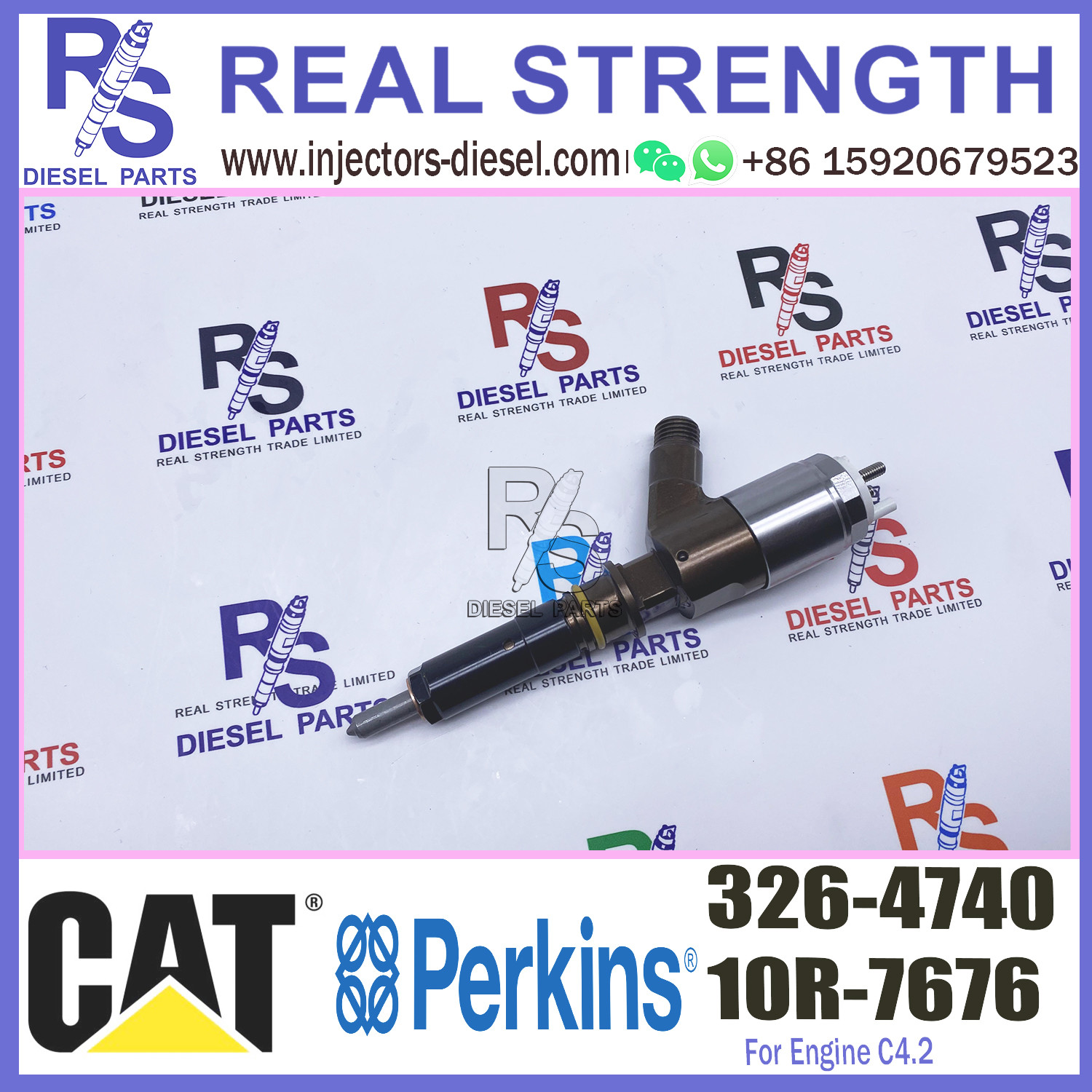 C4.2 Common Rail Engine Fuel Injector Assy 3264740 326-4740 For Excavator 315D