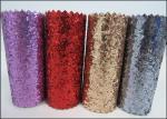 Sparkle Mixed Glitter Fabric Sheets , Pu Leather Multi Color Glitter Fabric