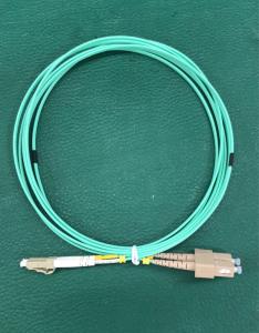 Quality SC LC Fiber Optic Patch Cord OM3 300 Duplex LSZH Jacket Aqua Color wholesale