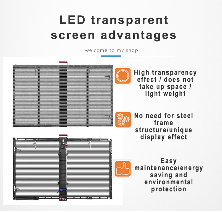 LED Transparent Video Wall P6 SMD Indoor/Outdoor Display with CE ROHS FCC Certificate