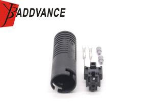 Quality DJ70280Y-0.6-11 Auto Electrical Black Waterproof Male 2 Pin Connector For BMW wholesale