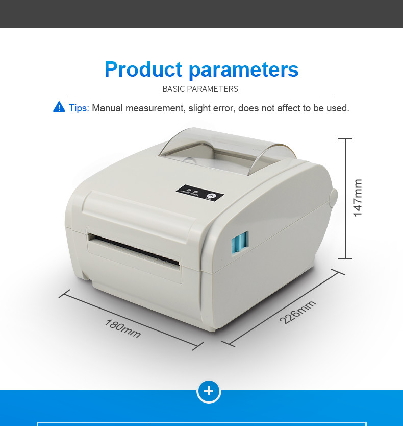 CPCL TSPL Thermal Postage 4 Inch Label Printer For Express Warehouse