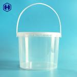 Single Handle Transparent Plastic Bucket PP Round Cover Yogurt Packing