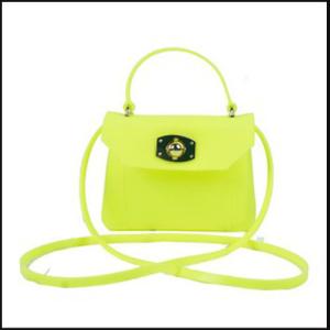 Quality Silicon Zipper Shoulder Bag With Bowknot hnadbag wholesale