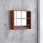 Removable Hanger 3mm Thick Bathroom Makeup Mirror Rubber Wood