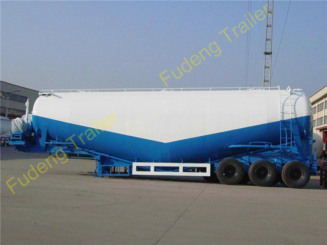 48CBM Low Density Bulk Cement Tanker Trailer For Powder Drying / Transporting