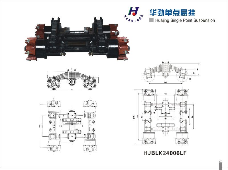 32T low bed semitrailer bogie axles