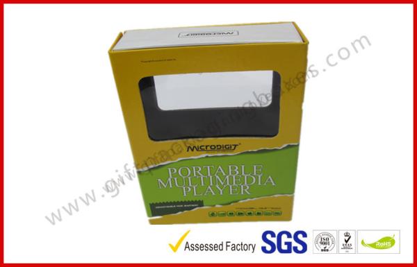 Transparent Window Electronics Gift Packaging , Printed Paper Standard Magnetic
