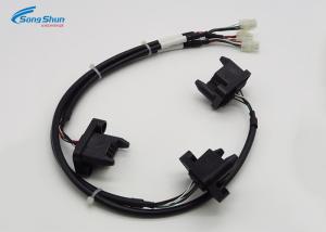 Quality 20AWG Black Custom Wiring Harness , 12 Pin Connector Wire Harness Assembly wholesale