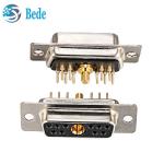 11W1 Combination D Sub Connectors male / female mixed High Current and Coaxial