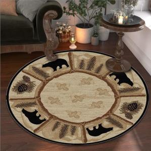 Quality American Style Round Animal Pattern Carpet Living Room / Hotel Carpet wholesale