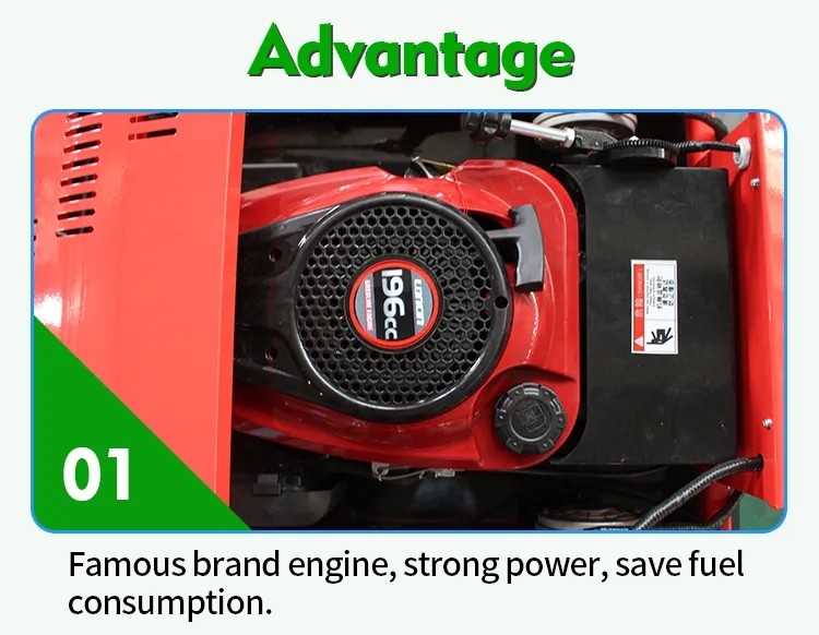 Rubber Crawler Auto Lawn Mower Robot Gasoline Self Propelled